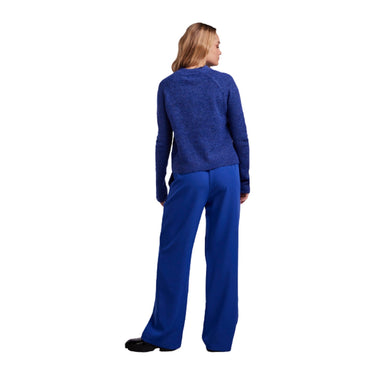 Maglie Donna Pieces - Pcellen Ls O-Neck Knit Noos Bc - Blu