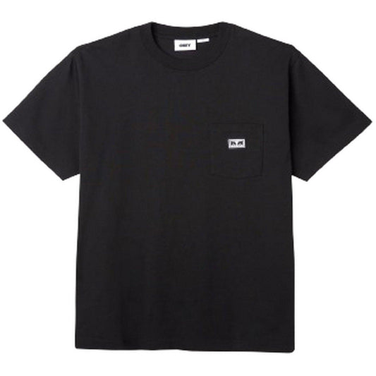 T-shirt Uomo Obey - Established Works Eyes Pocket Tee Ss - Nero