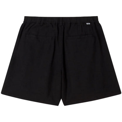 Pantaloncini Uomo Obey - Foster Pleated Linen Short - Nero