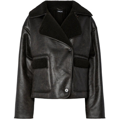 Giacche Donna Pieces - Pcjuno Coated Teddy Jacket - Marrone