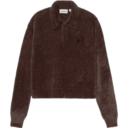 Polo Donna Carhartt Wip - W' L/S Maine Polo Sweater - Marrone