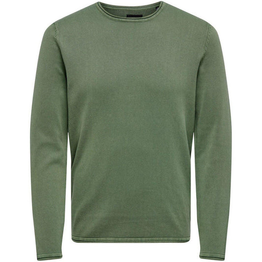 Maglioni Uomo Only & Sons - Onsgarson Life 12 Wash Crew Knit Noos - Verde