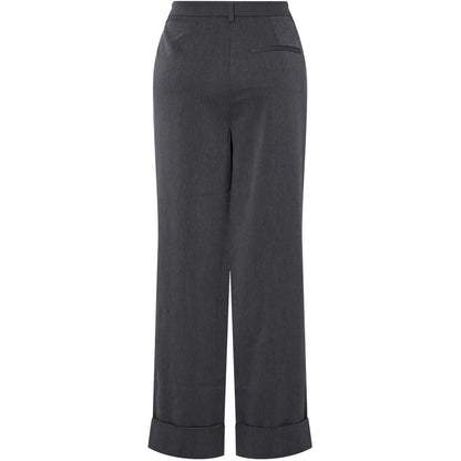 Pantaloni Donna Pieces - Pcjinkx Lw Fold Up Pants - Grigio