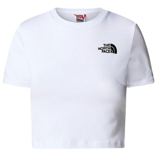 T-shirt Donna The North Face - W S/S Essential Cropped Slim Tee - Bianco