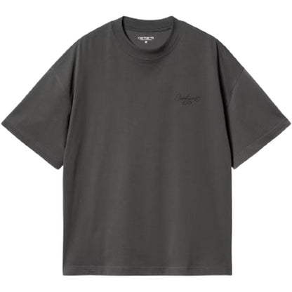T-shirt Uomo Carhartt Wip - S/S Signature Script T-Shirt - Grigio