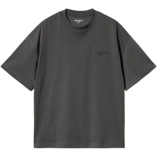 T-shirt Uomo Carhartt Wip - S/S Signature Script T-Shirt - Grigio