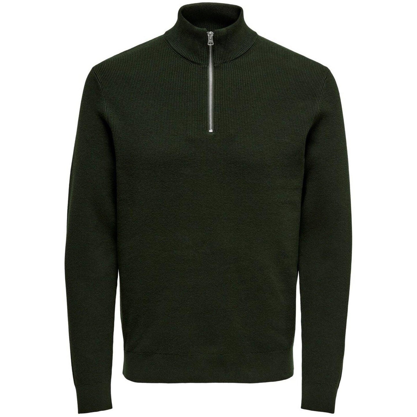 Maglie Uomo Only & Sons - Onsphil Reg 12 Cotton Half Zip Knit Noos - Verde