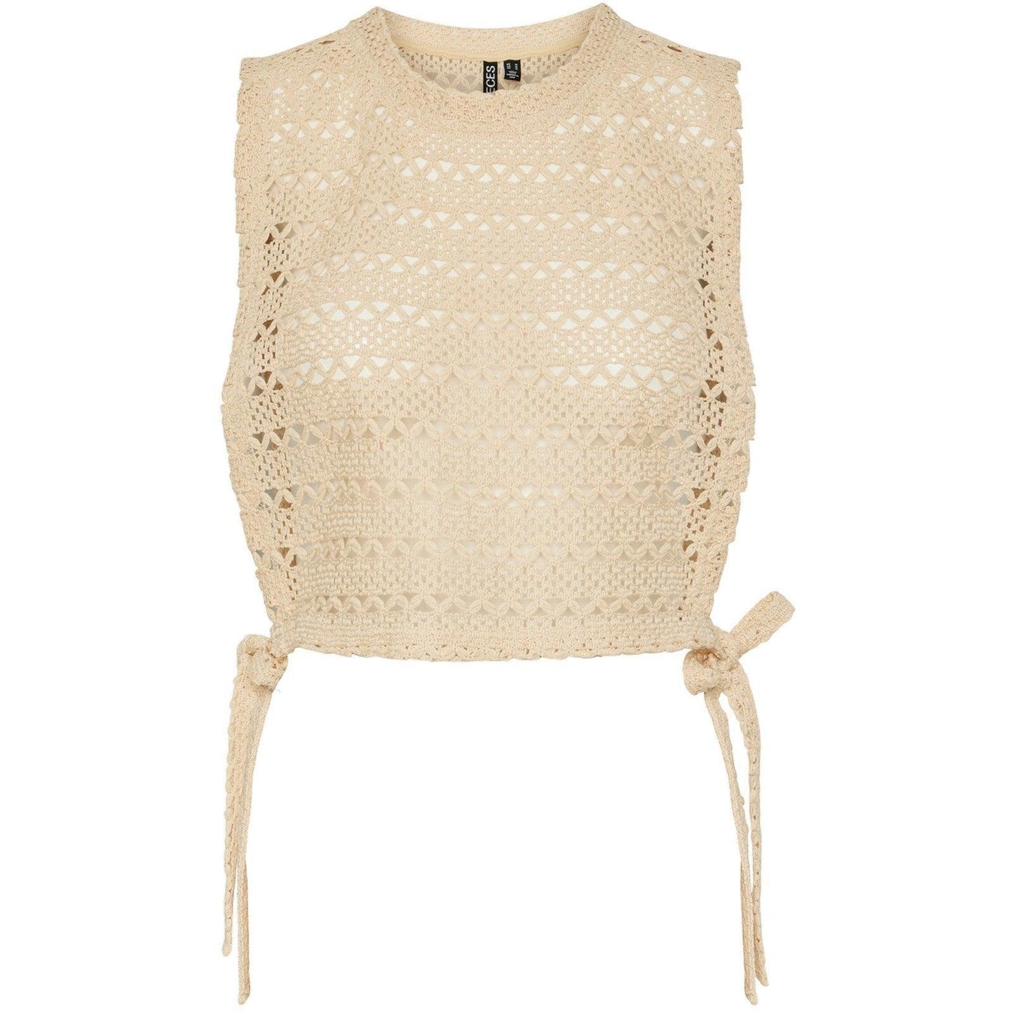 Canotte e top Donna Pieces - Pcalbi Sl Crochet Cover Up Top - Bianco