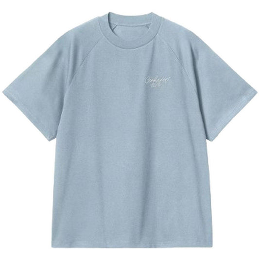 T-shirt Donna Carhartt Wip - W' S/S Signature T-Shirt - Celeste