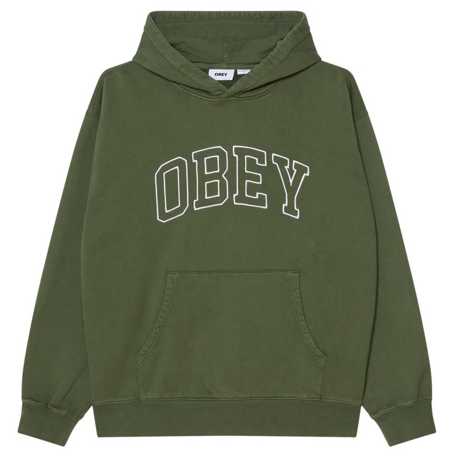 Felpe con cappuccio Uomo Obey - Collegiate Faded Hood Fleece - Verde