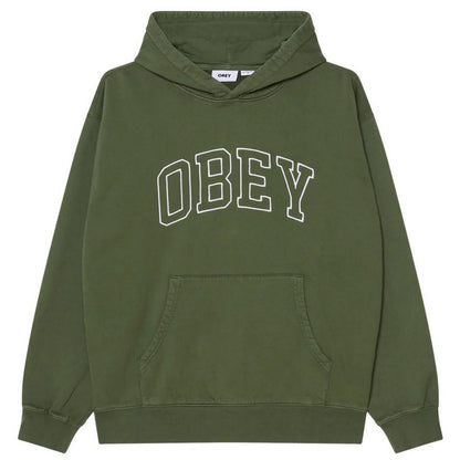 Felpe con cappuccio Uomo Obey - Collegiate Faded Hood Fleece - Verde