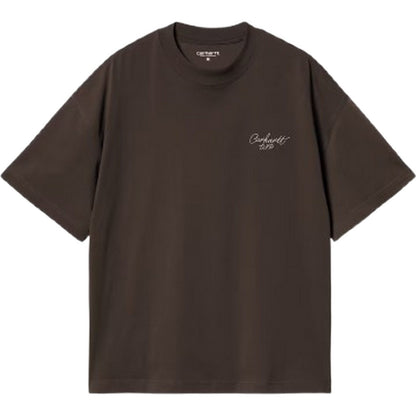 T-shirt Uomo Carhartt Wip - S/S Signature Script T-Shirt - Marrone