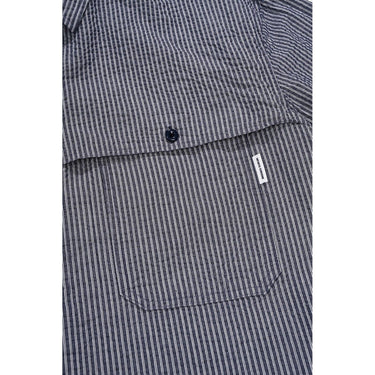 Camicie casual Uomo KAPPY DESIGN - Stripe Pocket Work Shirt - Blu