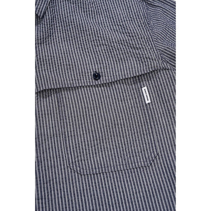 Camicie casual Uomo KAPPY DESIGN - Stripe Pocket Work Shirt - Blu