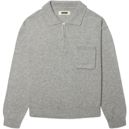 Polo a manica lunga Uomo Woodbird - WBKang 1/2 Zip Polo - Grigio