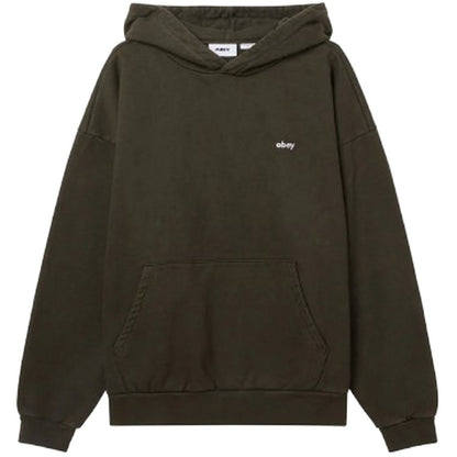 Felpe con cappuccio Unisex Obey - Lowercase Pigment Hood Fleece - Verde