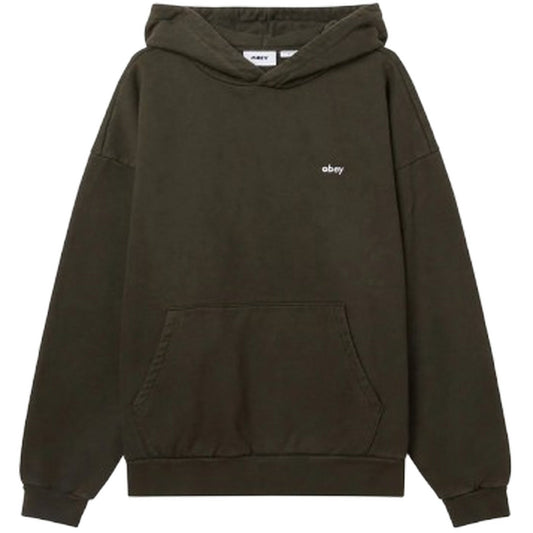 Felpe con cappuccio Unisex Obey - Lowercase Pigment Hood Fleece - Verde