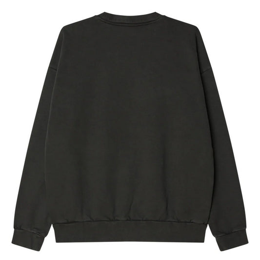 Felpe senza cappuccio Uomo Obey - Lowercase Pigment Crew Fleece - Nero