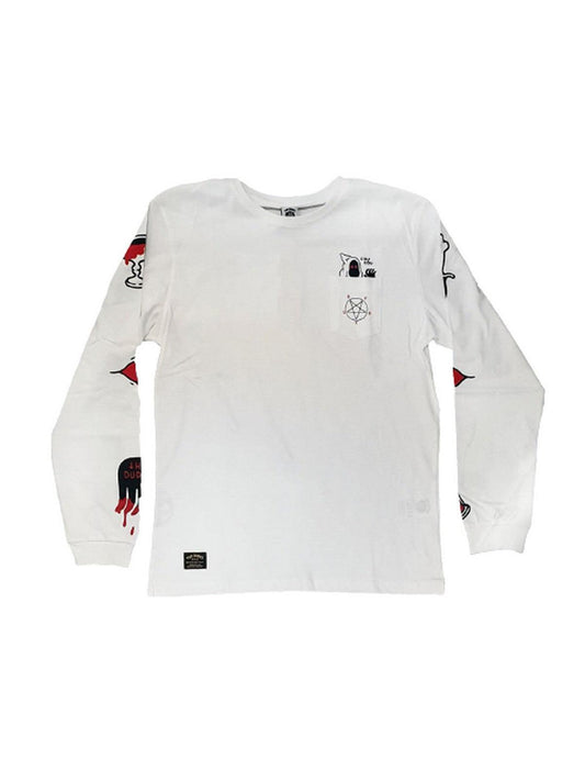 Maglie a manica lunga Uomo The Dudes - Pentagram - Bianco