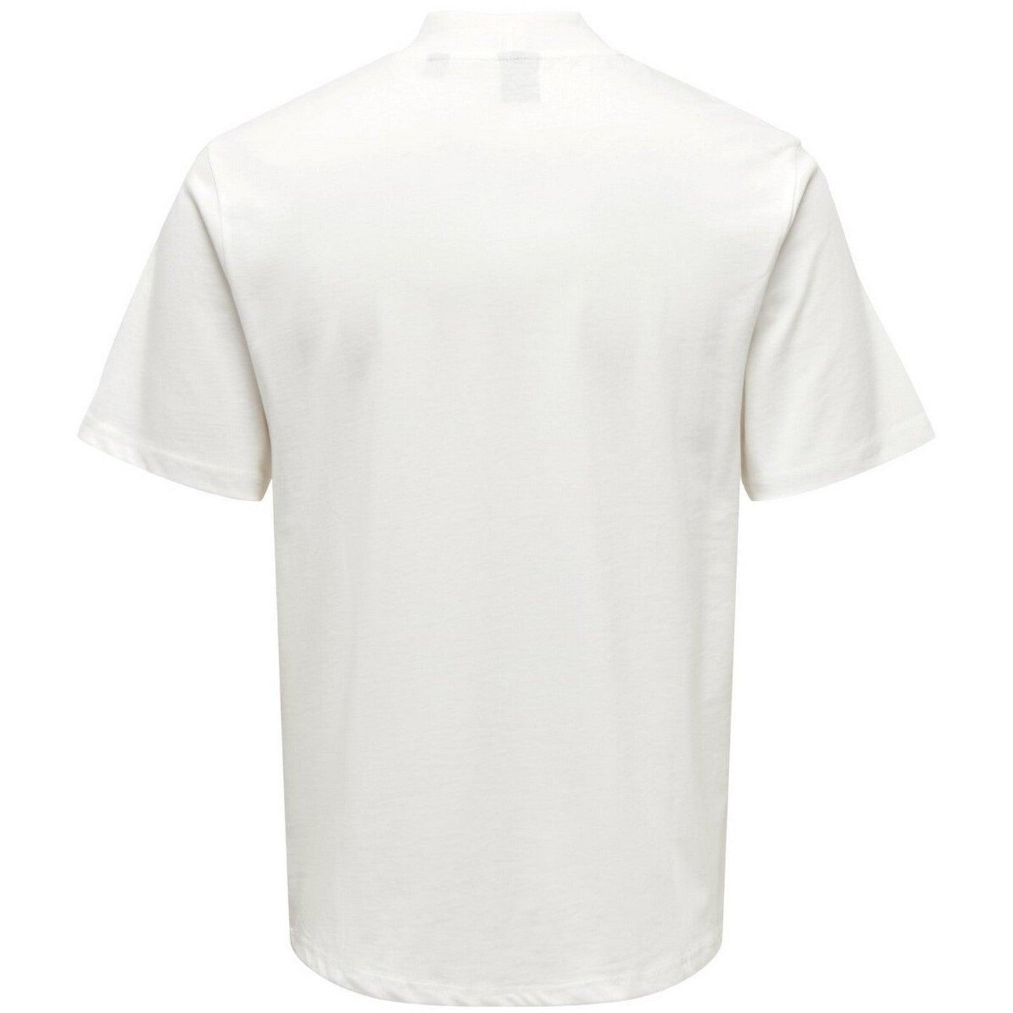 T-shirt Uomo Only & Sons - Onsotis Reg Mock Neck Tee - Bianco