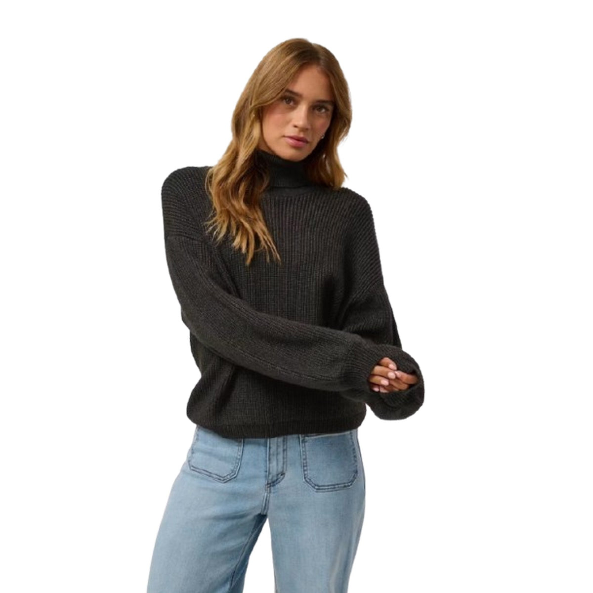 Maglioni Donna Kaffe - KAbarbara Rollneck Pullover - Grigio