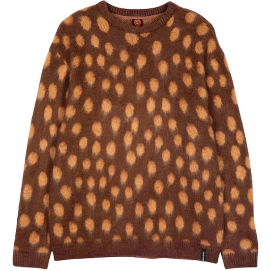 Felpe senza cappuccio Ragazzo Santa Cruz - Jaguar Knit Crew - Marrone