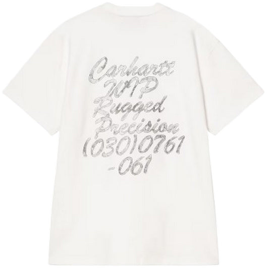 T-shirt Uomo Carhartt Wip - S/S Hatching Script T-Shirt - Bianco