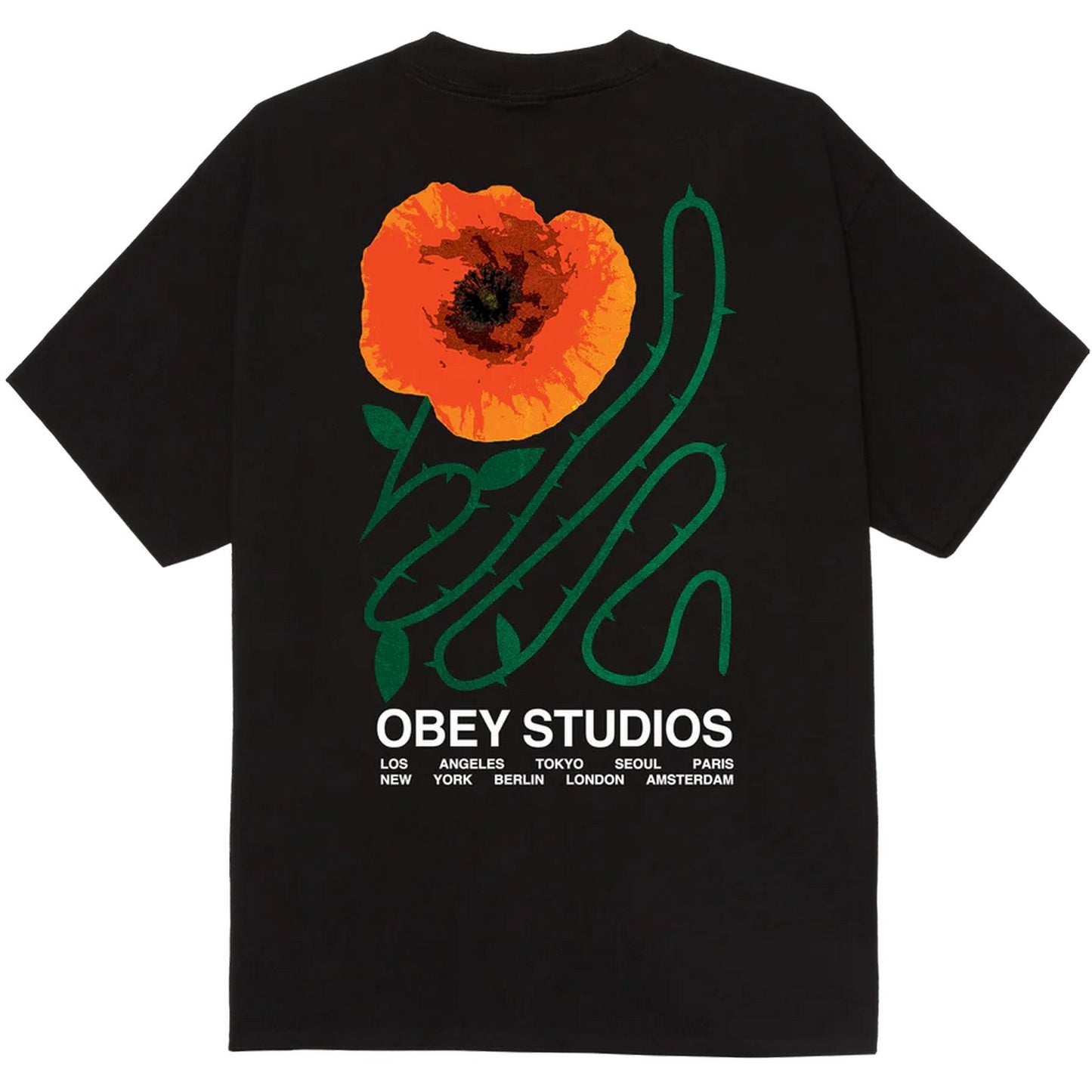 T-shirt Uomo Obey - Obey Moves Of Life Tee - Nero