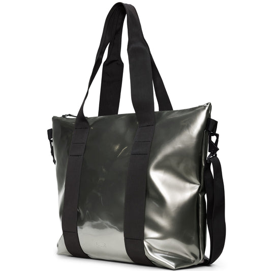 Borse a spalla Unisex Rains - Tote Bag Mini W3 - Argento