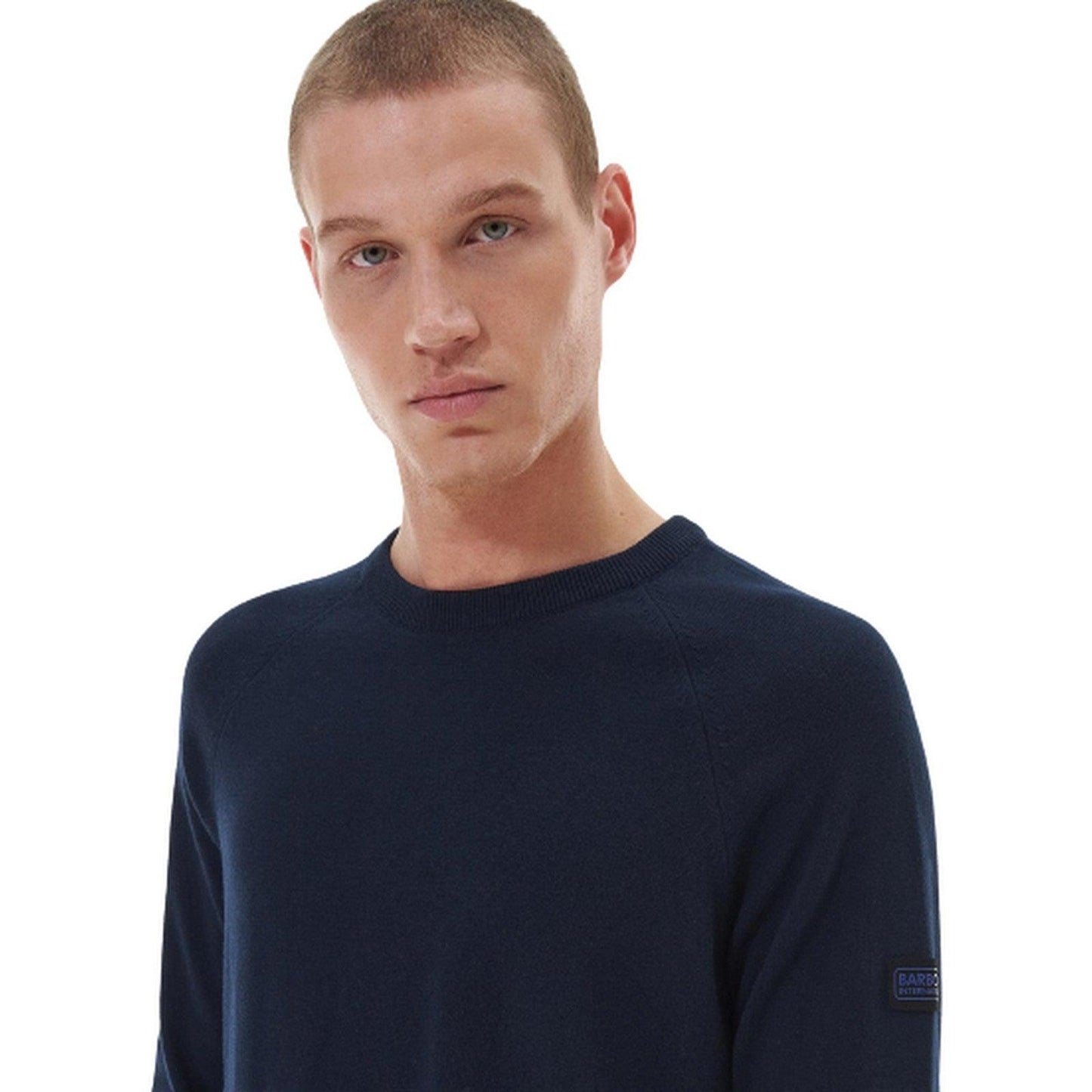 Maglie Uomo Barbour International - Cotton Crew Knit - Blu