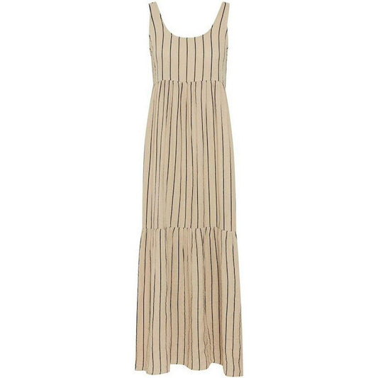 Vestiti casual Donna Ichi - Iafoxa Striped Maxi Dr - Beige