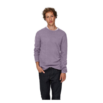 Maglioni Uomo Only & Sons - Onspanter Life 12 Struc Crew Knit Noos - Viola