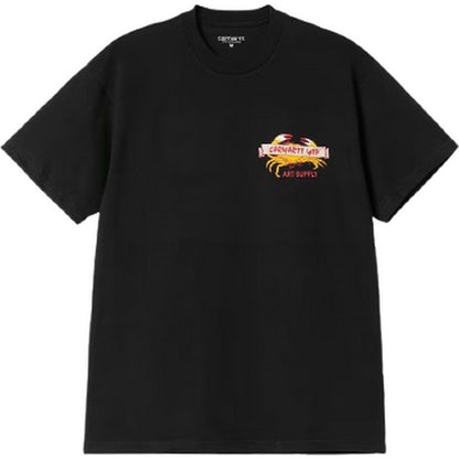 T-shirt Uomo Carhartt Wip - S/S Crab Paint T-Shirt - Nero