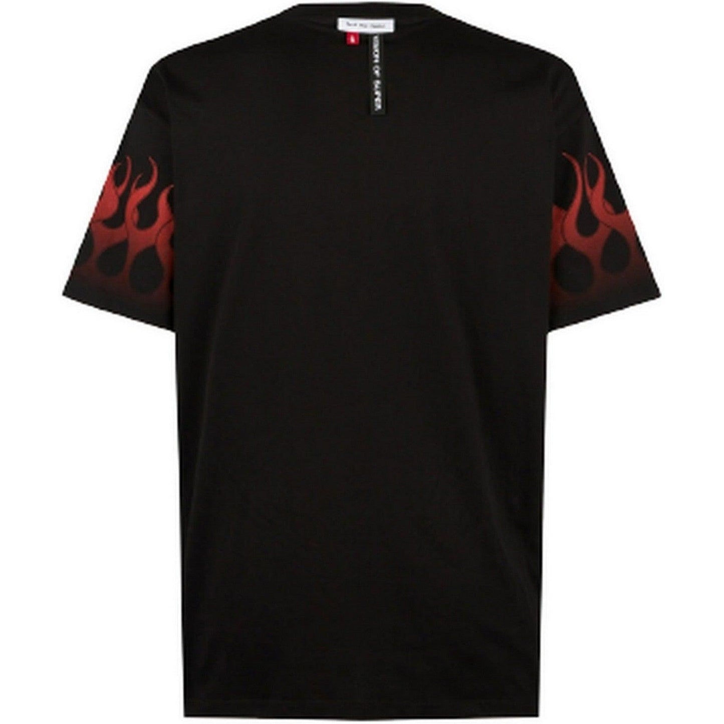 T-shirt Uomo Vision of Super - Black Tshirt With Red Flames - Nero