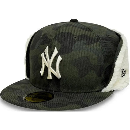 Cappellini da baseball Unisex New Era - Cord 59Fifty Down Flap - Verde