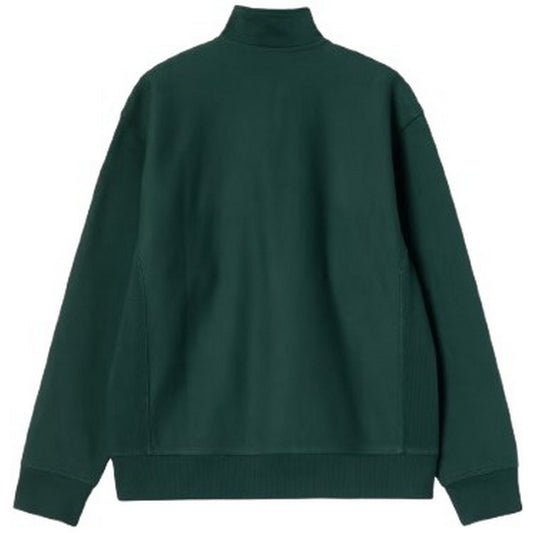 Felpe senza cappuccio Uomo Carhartt Wip - Half Zip American Script Sweat - Verde