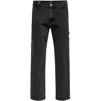 Jeans Uomo Only & Sons - Onsedge Str Car Wb 3015 Tai Dnm Noos - Nero