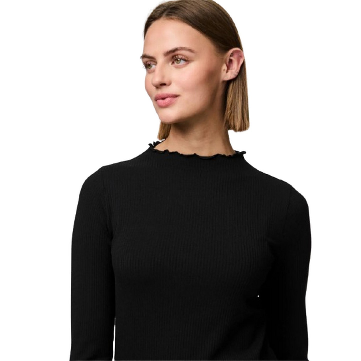 T-shirt Donna Pieces - Pcnicca Ls Top Jrs Noos - Nero