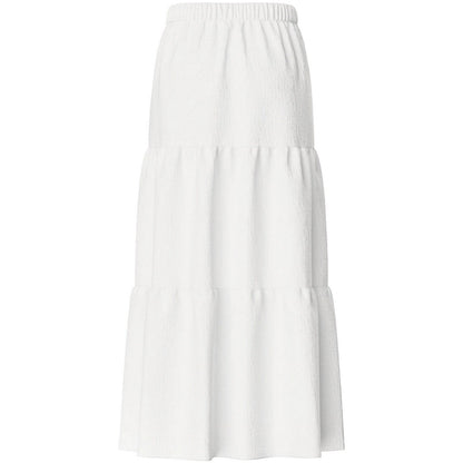 Gonne casual Donna Pieces - Pcsikka Hw Maxi Skirt Wvn Noos Bc - Bianco