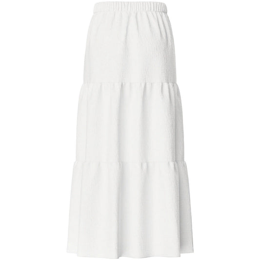Gonne casual Donna Pieces - Pcsikka Hw Maxi Skirt Wvn Noos Bc - Bianco