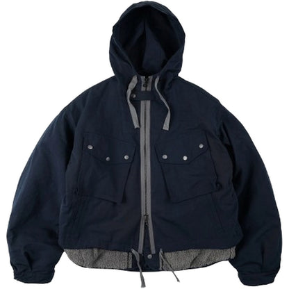 Frizmworks Vestes pour hommes - Parka à capuche smockée - Bleu