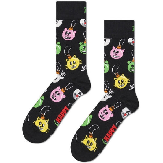 Calze Unisex Happy Socks - Christmas Decoration Sock - Nero