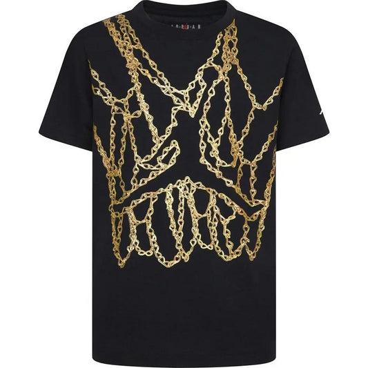 T-shirt Ragazzi Unisex Jordan - Jdb Mj Brand Jm Chain Ss Crew - Nero