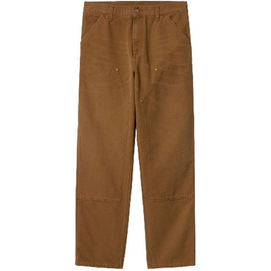 Pantaloni Uomo Carhartt Wip - Double Knee Pant Organic Cotton Dearborn Canvas - Marrone