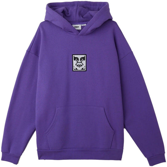 Felpe con cappuccio Unisex Obey - Icon Extra Heavy Hood Ii Fleece - Viola