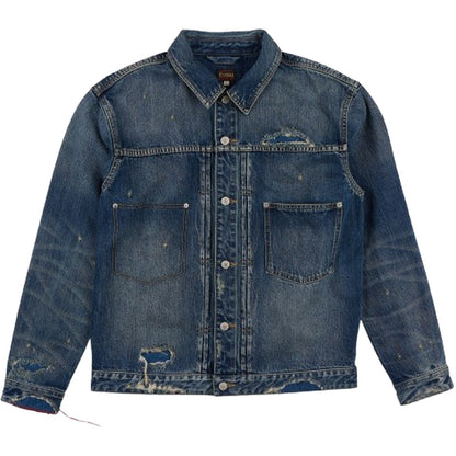 Giacche Uomo Evisu - Ej, Pink Daikoku Denim Jacket - Blu