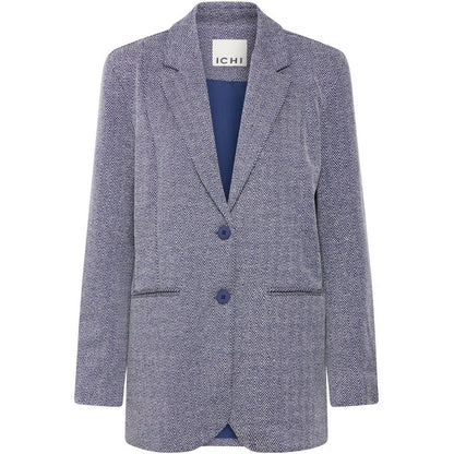 Giacche Donna Ichi - Ihkate Jacquard Oversize Bl - Blu