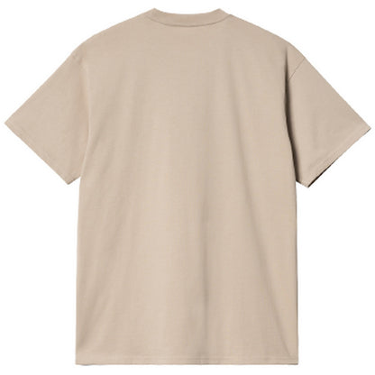 T-shirt Uomo Carhartt Wip - S/S Script Embroidery T-Shirt - Beige