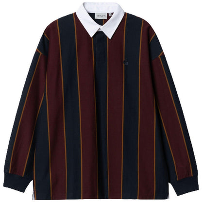 Polo Uomo Carhartt Wip - L/S Ruben Rugby Shirt Co - Blu