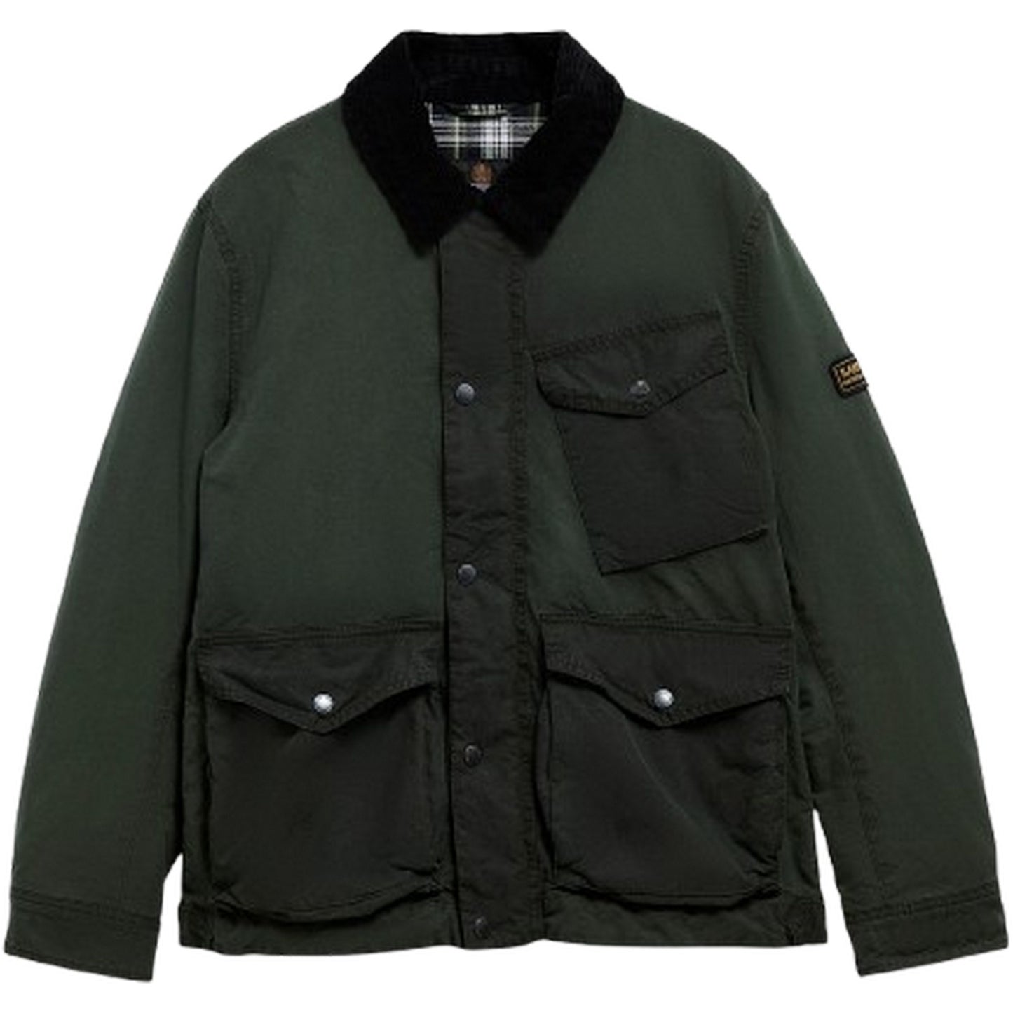 Giacche Uomo Barbour International - Winter Drifter Washed Wax Jkt - Verde